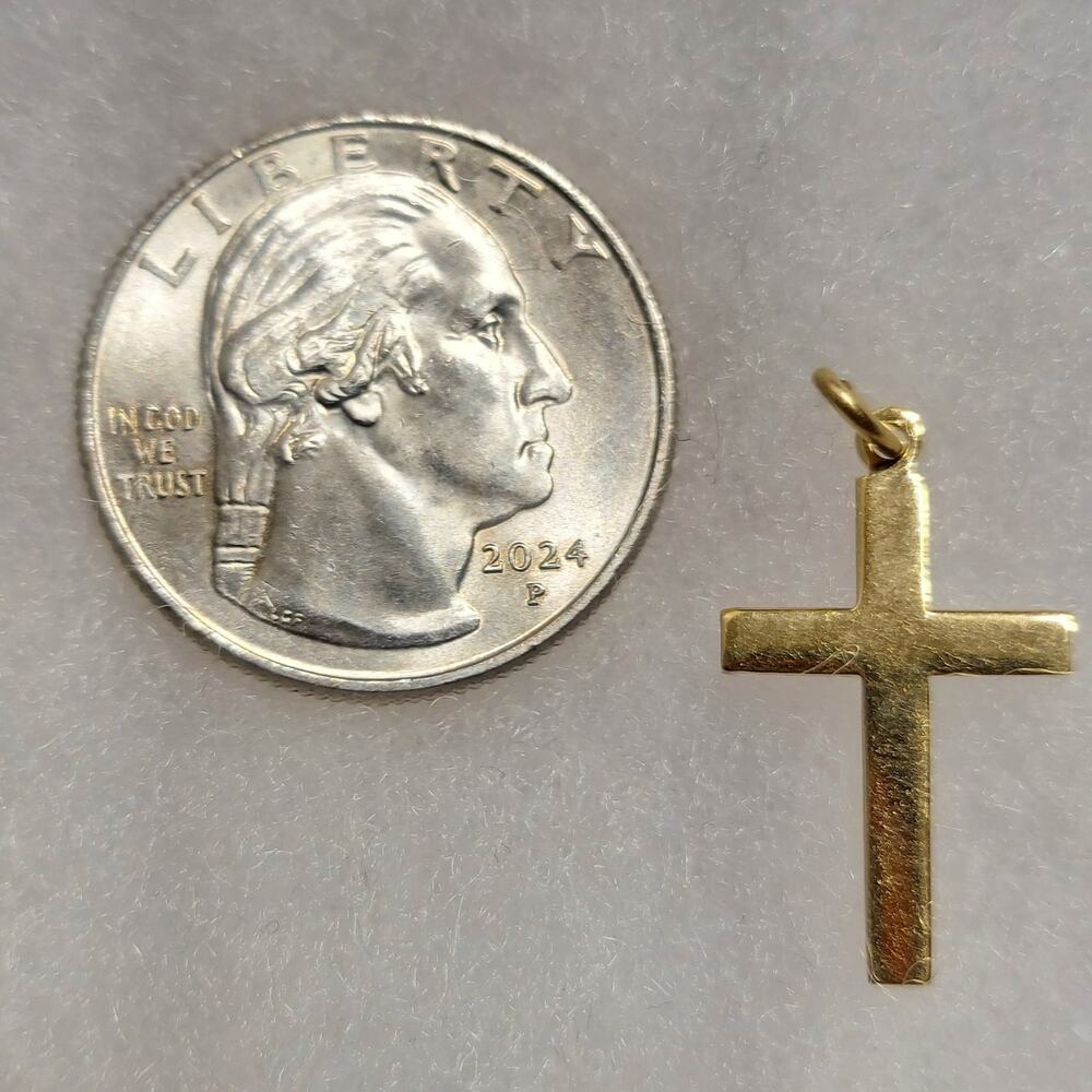 Vintage 1/20 14K GF THEDA Dainty Cross Pendant (Gold Filled, 5% 14K Gold) STYLE8